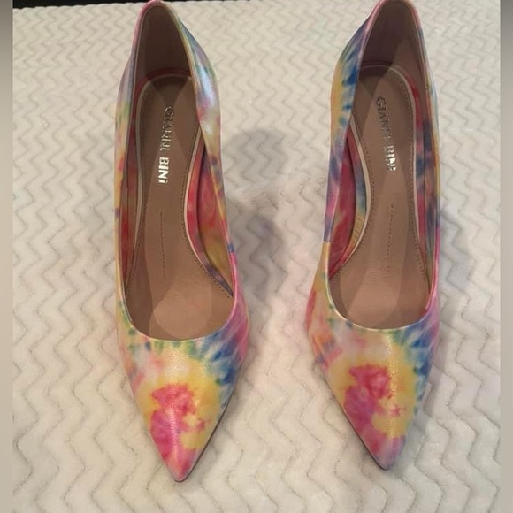 Gianni Bini Shoes - Womens Gianni Bini 4" Stilleto Multi Color Tie Dye Heels Size 6.5